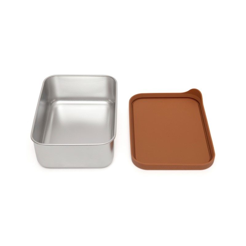 Petit Monkey lunch box Φαγητοδοχείο Riley stainless steel καπάκι σιλικόνης baked clay