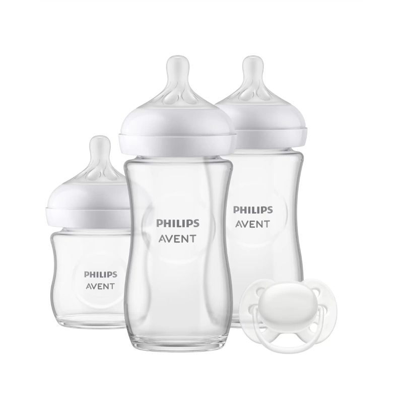 Philips Avent Natural Response Σετ Δώρου Για Νεογέννητο Με 3 Γυάλινα Μπιμπερό Και Ultra Soft Πιπίλα