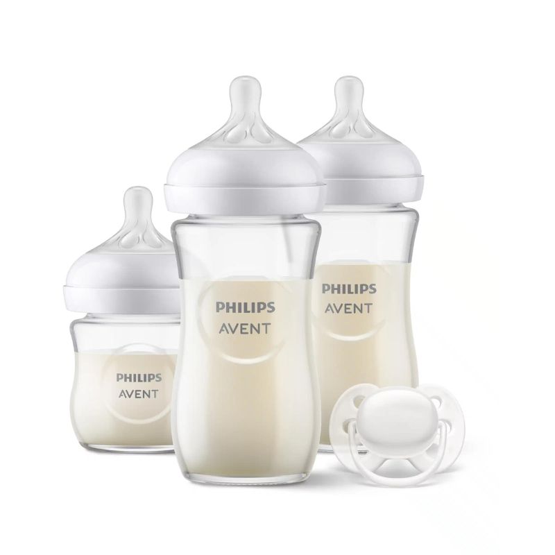 Philips Avent Natural Response Σετ Δώρου Για Νεογέννητο Με 3 Γυάλινα Μπιμπερό Και Ultra Soft Πιπίλα