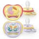 Philips Avent Ultra Air Σετ Σιλικονούχες Πιπίλες Για 0-6 Μηνών Light Pink / Light Yellow
