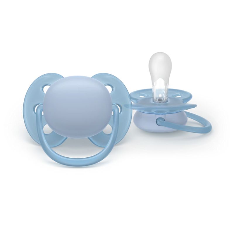 Philips Avent Ultra Soft Σετ Σιλικονούχες Πιπίλες Για 0-6 Μηνών Green / Blue