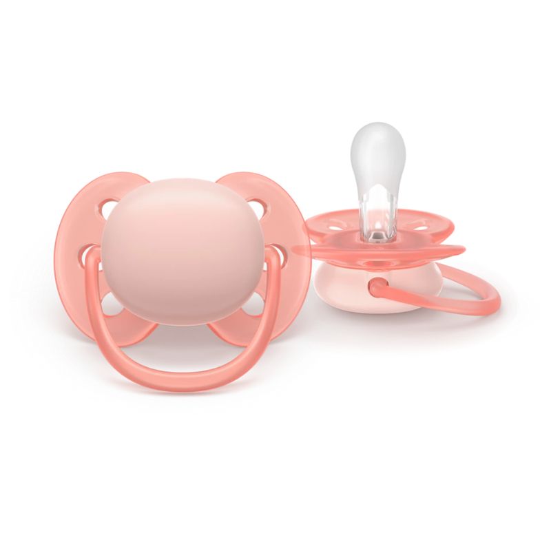 Philips Avent Ultra Soft Σετ Σιλικονούχες Πιπίλες Για 0-6 Μηνών Yellow / Orange