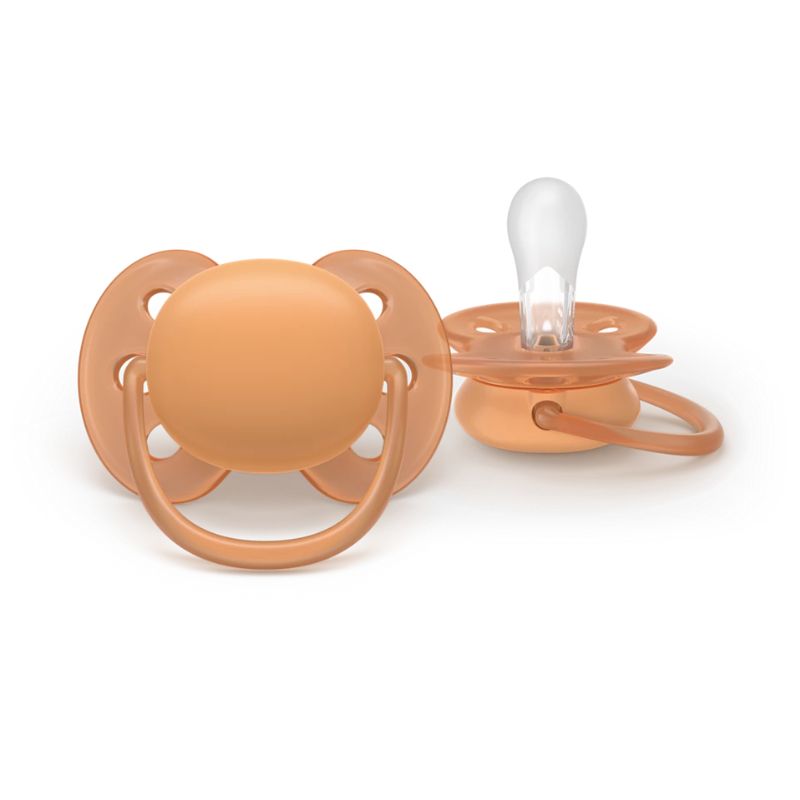 Philips Avent Ultra Soft Σετ Σιλικονούχες Πιπίλες Για 18+ Μηνών Green / Orange