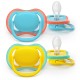 Philips Avent Ultra Air Σετ Σιλικονούχες Πιπίλες 2 τμχ Για 18+ Μηνών Yellow / Blue