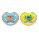 Philips Avent Ultra Air Σετ Σιλικονούχες Πιπίλες 2 τμχ Για 0-6 Μηνών Colours Of Nature