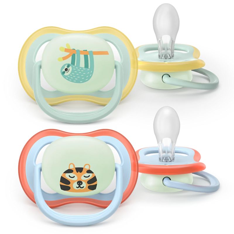 Philips Avent Ultra Air Nighttime Σετ Σιλικονούχες Πιπίλες 2 τμχ Για 0-6 Μηνών Jungle