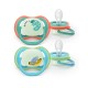 Philips Avent Ultra Air Nighttime Σετ Σιλικονούχες Πιπίλες 2 τμχ Για 6-18 Μηνών Jungle Blue