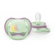 Philips Avent Ultra Air Nighttime Σετ Σιλικονούχες Πιπίλες 2 τμχ Για 6-18 Μηνών Green / Pink
