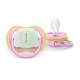 Philips Avent Ultra Air Nighttime Σετ Σιλικονούχες Πιπίλες 2 τμχ Για 6-18 Μηνών Green / Pink