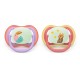 Philips Avent Ultra Air Nighttime Σετ Σιλικονούχες Πιπίλες 2 τμχ Για 18+ Μηνών Jungle Pink