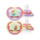 Philips Avent Ultra Air Nighttime Σετ Σιλικονούχες Πιπίλες 2 τμχ Για 18+ Μηνών Jungle Pink