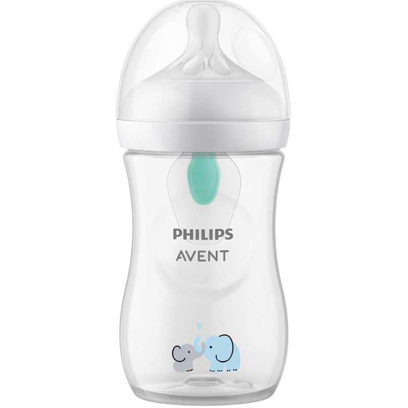 Philips Avent Natural Response Πλαστικό Μπιμπερό Με Airfree Αεραγωγό Σιλικονούχα Θηλή Για 3-6 Μηνών 260ml Elephants