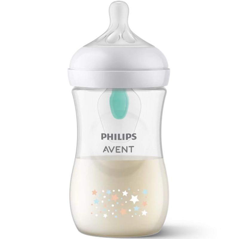 Philips Avent Natural Response Πλαστικό Μπιμπερό Με Airfree Αεραγωγό Σιλικονούχα Θηλή Για 3-6 Μηνών 260ml Stars