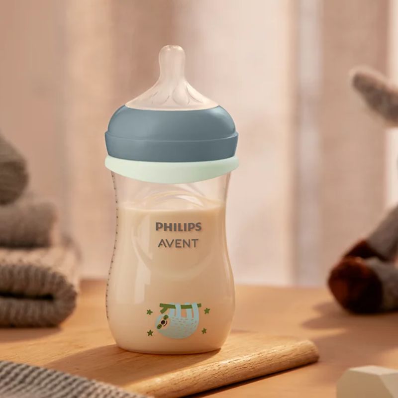Philips Avent Natural Response Nighttime Πλαστικό Μπιμπερό Με Σιλικονούχα Θηλή Για 3-6 Μηνών 260ml Sloth