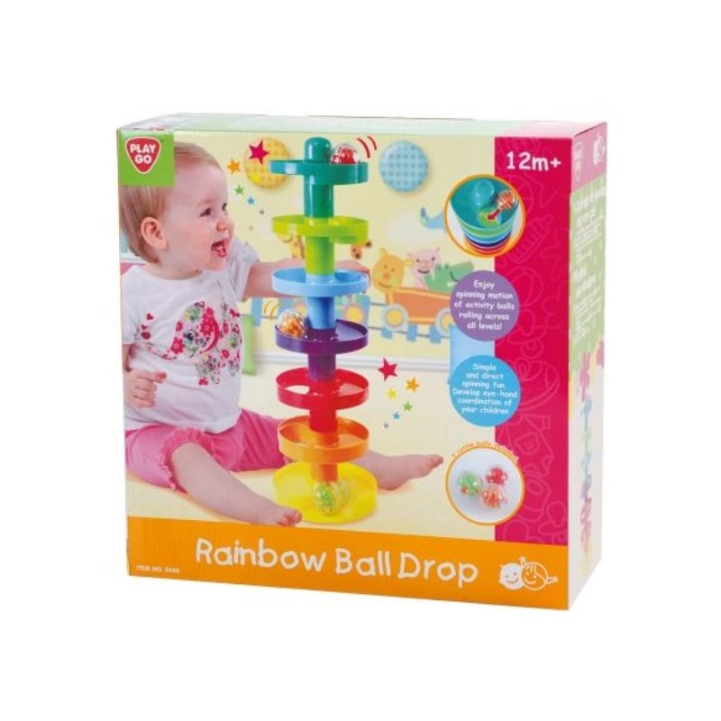 Playgo Πύργος Με Μπάλες Rainbow Ball Drop Για 12+ Μηνών