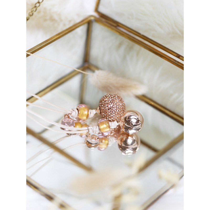Proud Mama Babybell Glitter Μενταγιόν Εγκυμοσύνης Rose Gold