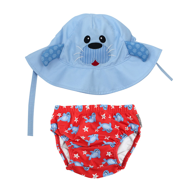 ZOOCCHINI Baby Swim Diper & Sun Hat Set L (12-18M)