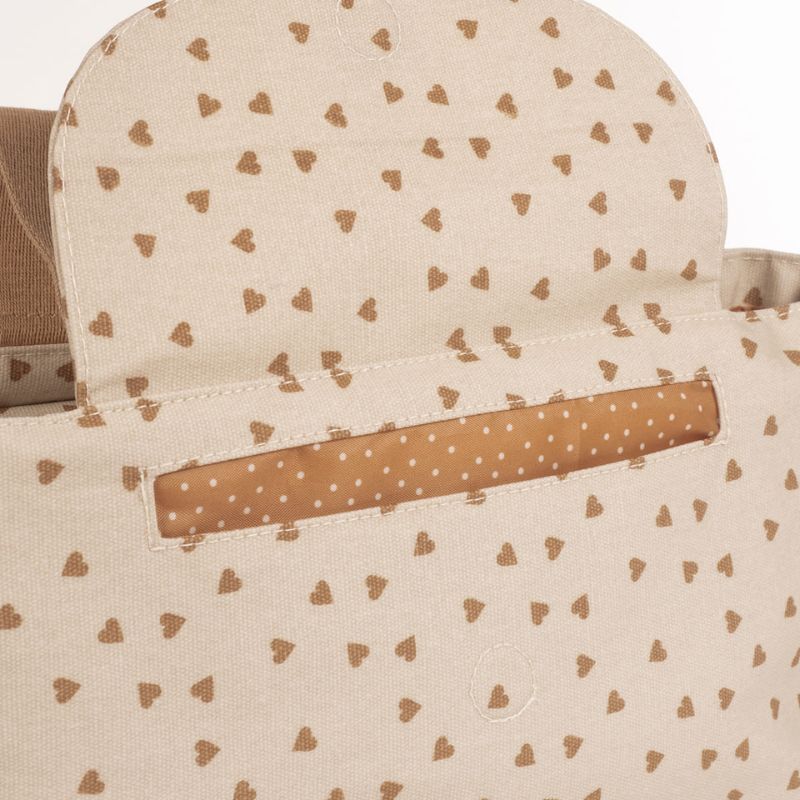 Walking Mum Organizer Bag Οργανωτής Καροτσιού Hearts Poppy Cinnamon