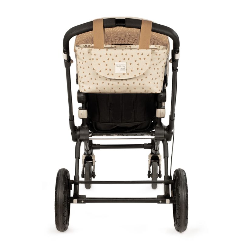 Walking Mum Organizer Bag Οργανωτής Καροτσιού Hearts Poppy Cinnamon