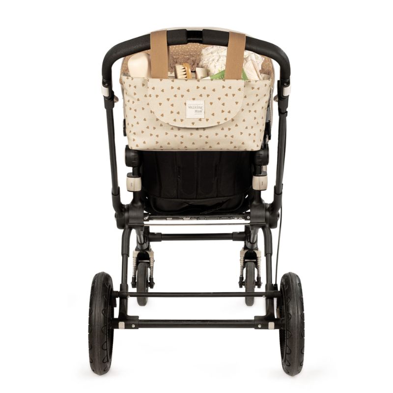 Walking Mum Organizer Bag Οργανωτής Καροτσιού Hearts Poppy Cinnamon