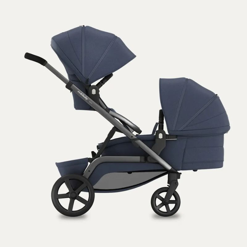 Redsbaby Nuvo Βρεφικό Σύστημα Μεταφοράς Με 2 Θέσεις Καροτσιού Που Η 1 Γίνεται Πορτ Μπεμπέ Blue Slate
