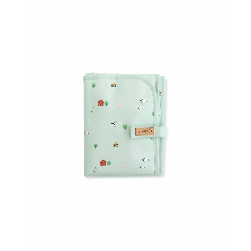 Saro Φορητή Αλλαξιέρα Στρωματάκι Funny Farm Mint