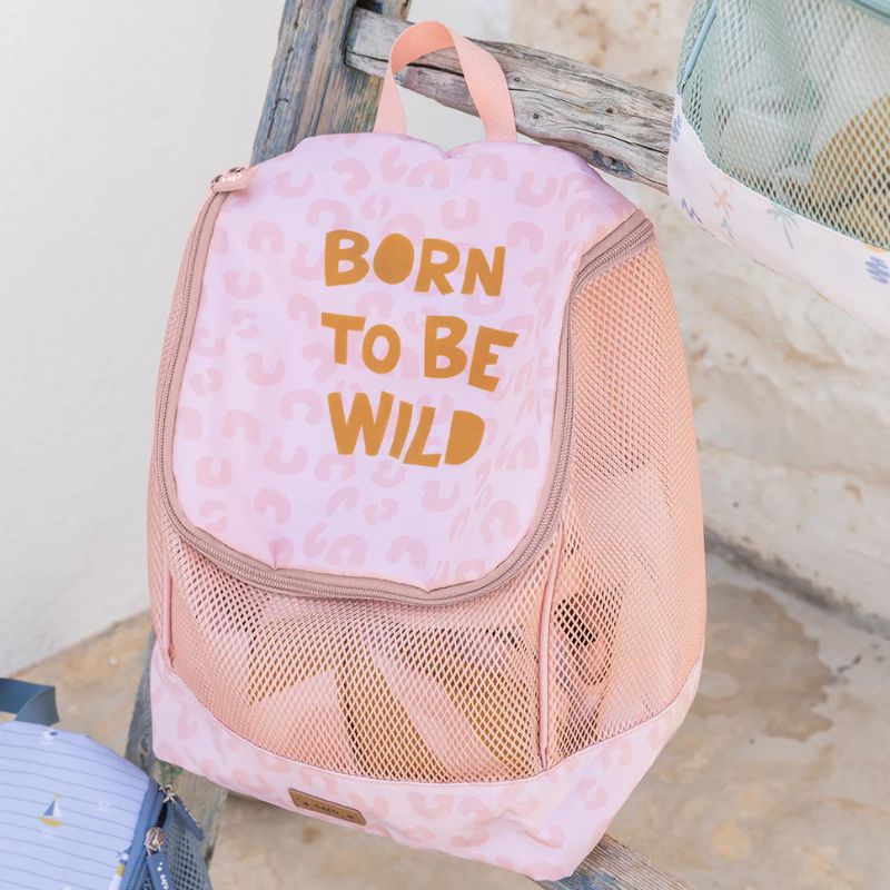 Saro Αδιάβροχο Τσαντάκι Backpack Με Δίχτυ Born Τo Be Wild
