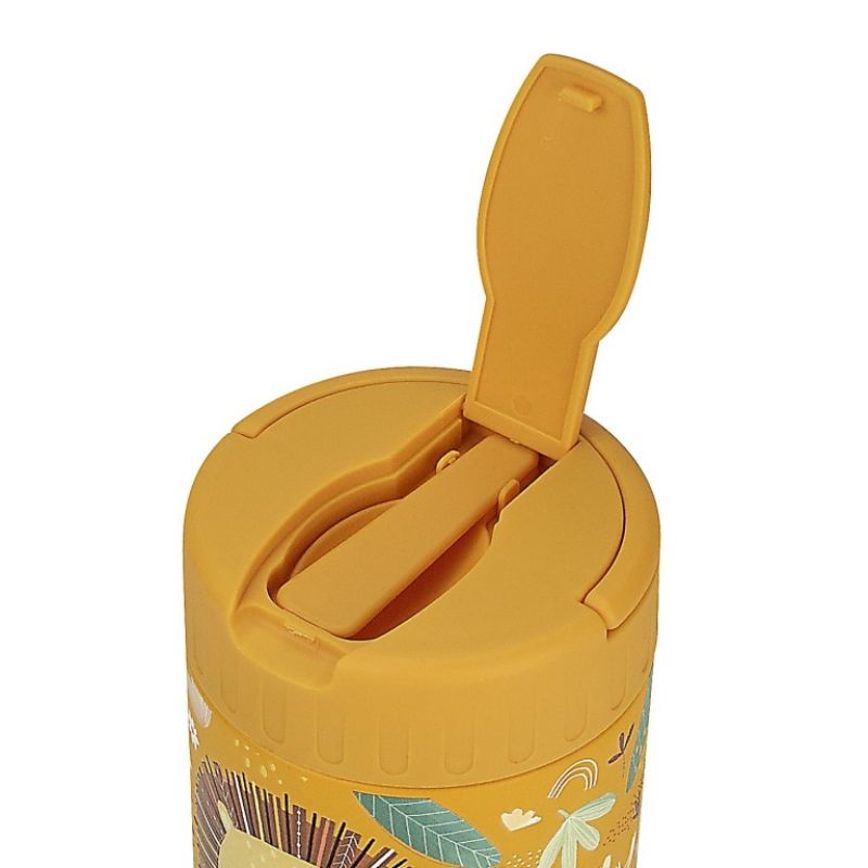 Sassi Θερμός Φαγητού Με Κουταλάκι και Χερούλι Για 12+ Μηνών 350ml ​​​​​​​Chompy the Lion