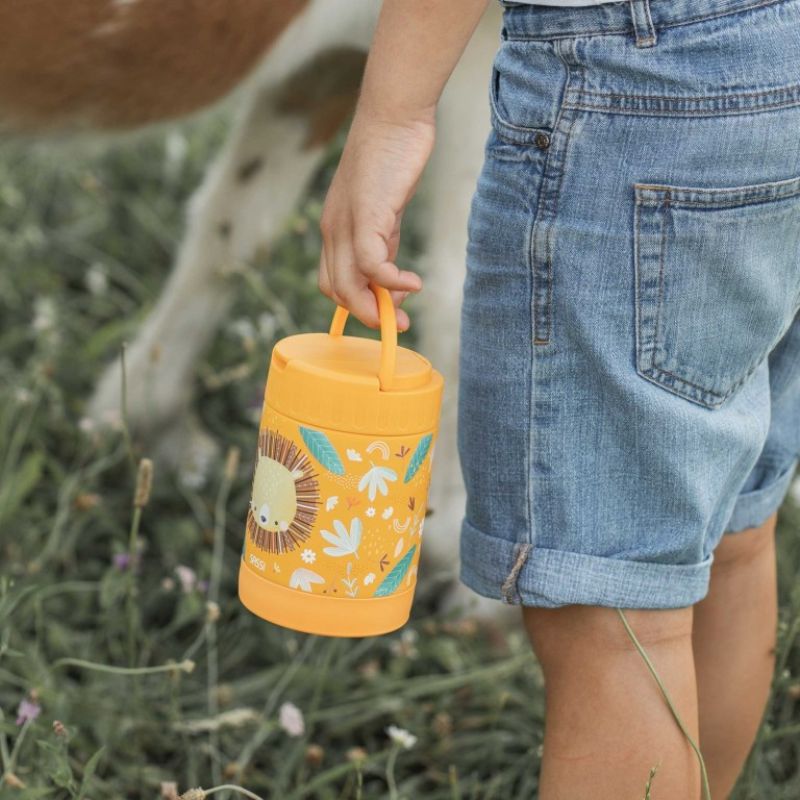 Sassi Θερμός Φαγητού Με Κουταλάκι και Χερούλι Για 12+ Μηνών 350ml ​​​​​​​Chompy the Lion