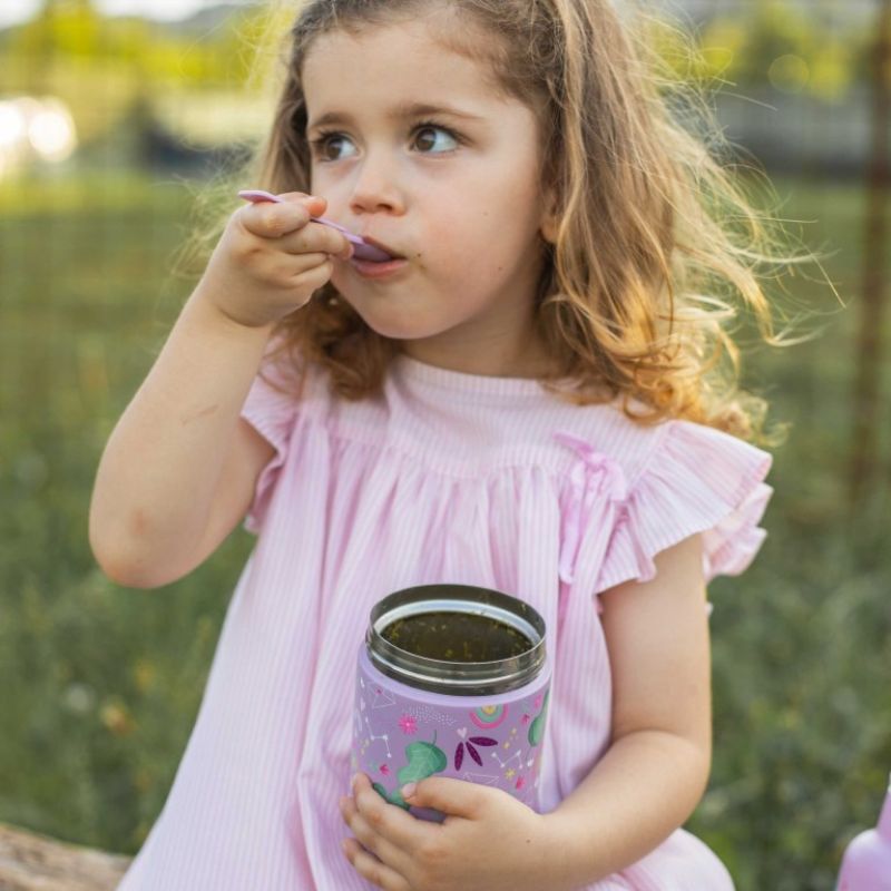 Sassi Θερμός Φαγητού Με Κουταλάκι και Χερούλι Για 12+ Μηνών 350ml ​​​​​​​Sparkly the Unicorn