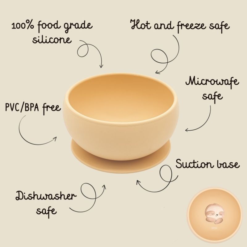 Sassi Σιλικονούχο Μπολ Με Βεντούζα Για 6+ Μηνών Gnawy the Sloth