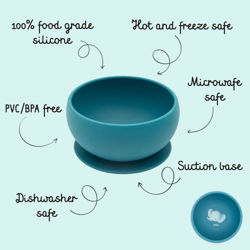 Sassi Σιλικονούχο Μπολ Με Βεντούζα Για 6+ Μηνών ​​​​​​​Chewy the Elephant