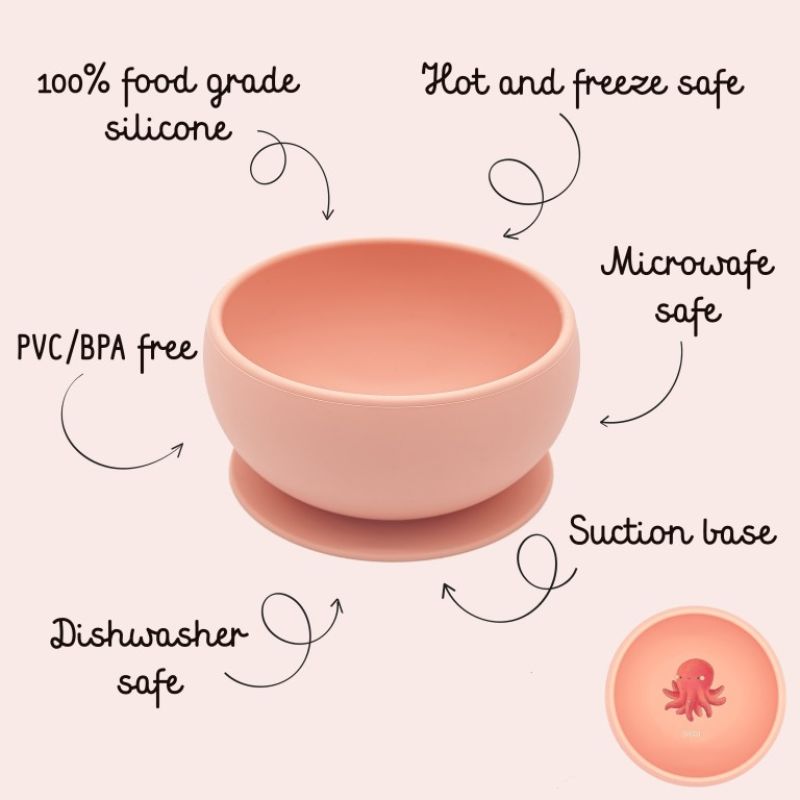 Sassi Σιλικονούχο Μπολ Με Βεντούζα Για 6+ Μηνών Slurpy the Octopus