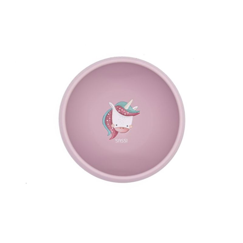 Sassi Σιλικονούχο Μπολ Με Βεντούζα Για 6+ Μηνών Sparkly the Unicorn