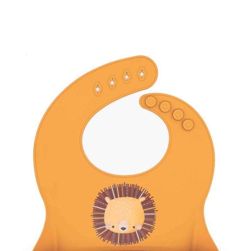 Sassi Σιλικονούχα Σαλιάρα Με Τσέπη Για 6+ Μηνών Chompy the Lion