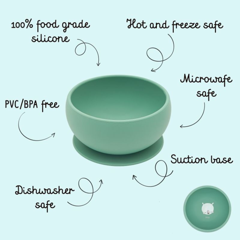 Sassi Σιλικονούχο Μπολ Με Βεντούζα Για 6+ Μηνών Munchy the Bear