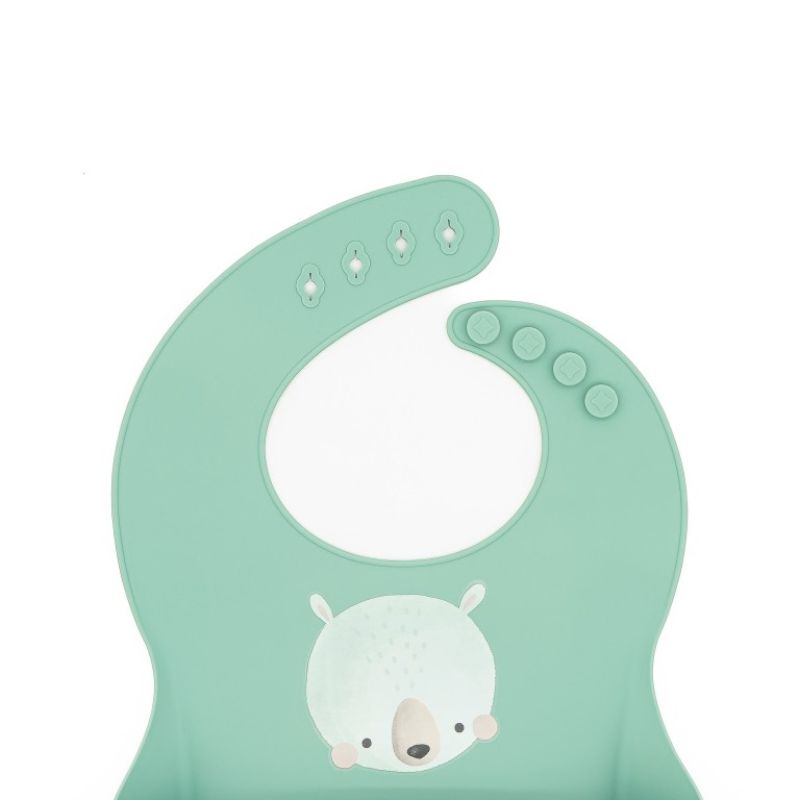 Sassi Σιλικονούχα Σαλιάρα Με Τσέπη Για 6+ Μηνών Munchy the Bear