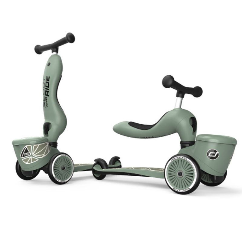 Scoot & Ride Highwaykick 1 Lifestyle Παιδικό Πατίνι 2-Σε-1 Για 1-5 Ετών Green Lines