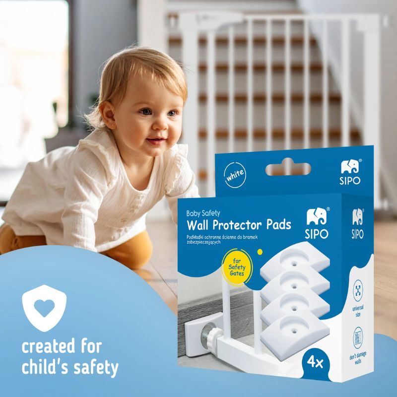 Sipo Σετ Προστατευτικά Τοίχου για Πόρτες Ασφαλείας 4 τμχ White