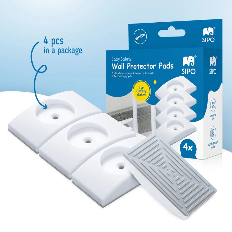 Sipo Σετ Προστατευτικά Τοίχου για Πόρτες Ασφαλείας 4 τμχ White