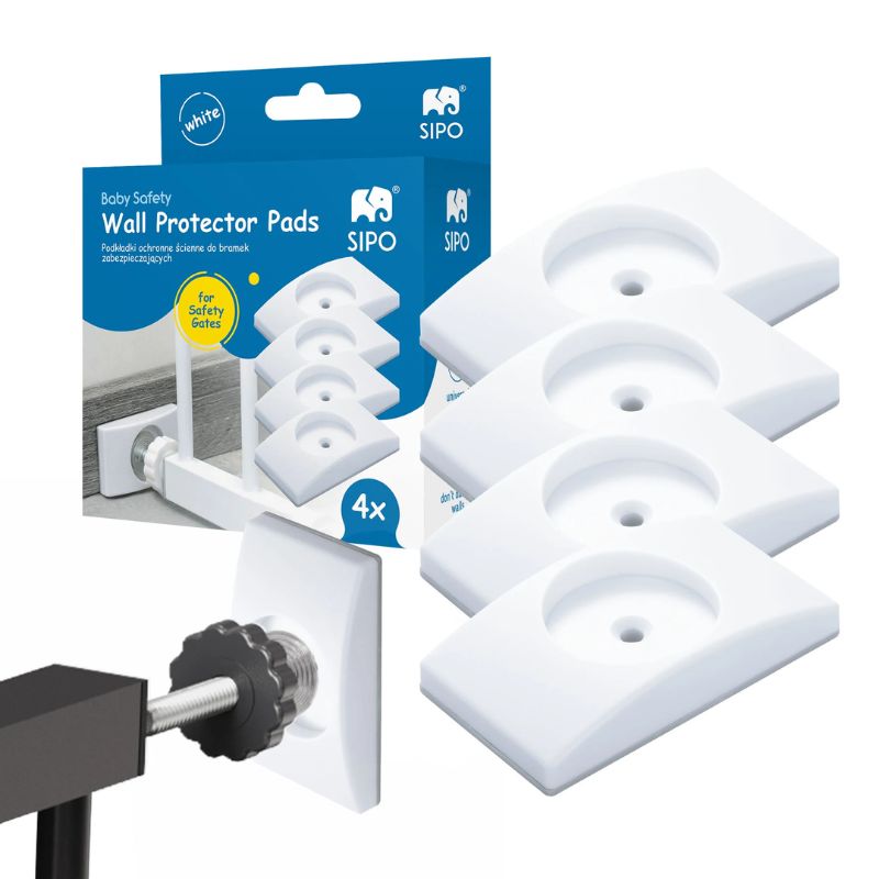 Sipo Σετ Προστατευτικά Τοίχου για Πόρτες Ασφαλείας 4 τμχ White