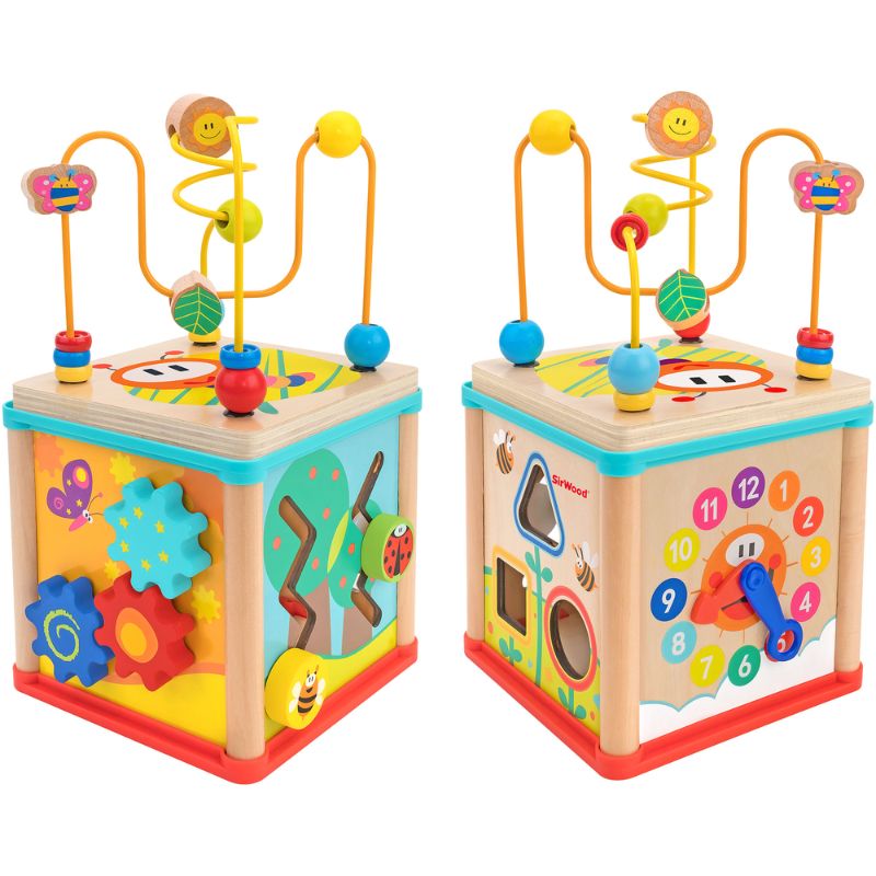 SirWood Ξύλινος Κύβος Δραστηριοτήτων Για 12+ Μηνών