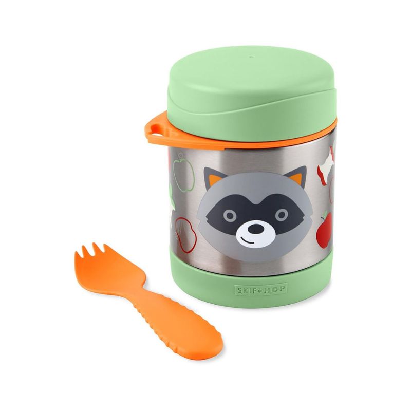Skip Hop Zoo Θερμός Φαγητού Με Πιρουνάκι Για 3+ Ετών 325ml Racoon