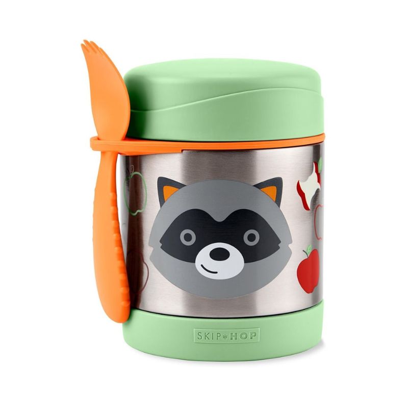 Skip Hop Zoo Θερμός Φαγητού Με Πιρουνάκι Για 3+ Ετών 325ml Racoon