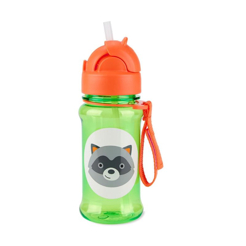 Skip Hop Zoo Παγούρι Με Καλαμάκι Tritan Για 12+ Μηνών 355ml Racoon