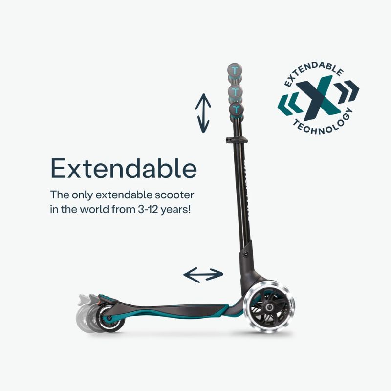 SmarTrike Xtend Ride-on Αναδιπλούμενο Πατίνι 4-Σε-1 Με LED Για 12 Μηνών Έως 12 Ετών Teal