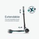 SmarTrike Xtend Ride-on Αναδιπλούμενο Πατίνι 4-Σε-1 Με LED Για 12 Μηνών Έως 12 Ετών Teal