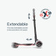 SmarTrike Xtend Ride-on Αναδιπλούμενο Πατίνι 4-Σε-1 Με LED Για 12 Μηνών Έως 12 Ετών Light Pink