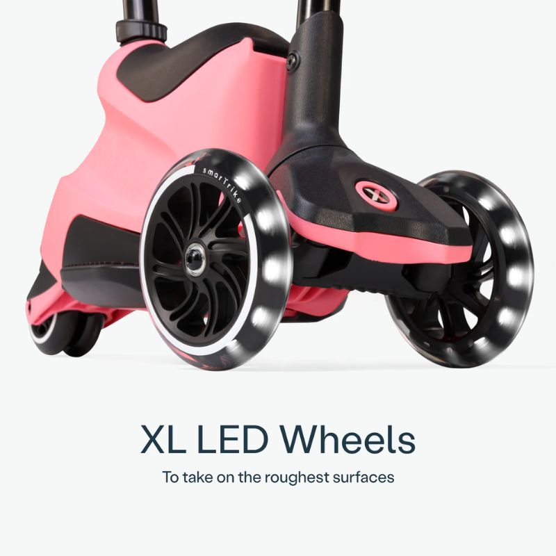 SmarTrike Xtend Ride-on Αναδιπλούμενο Πατίνι 4-Σε-1 Με LED Για 12 Μηνών Έως 12 Ετών Light Pink