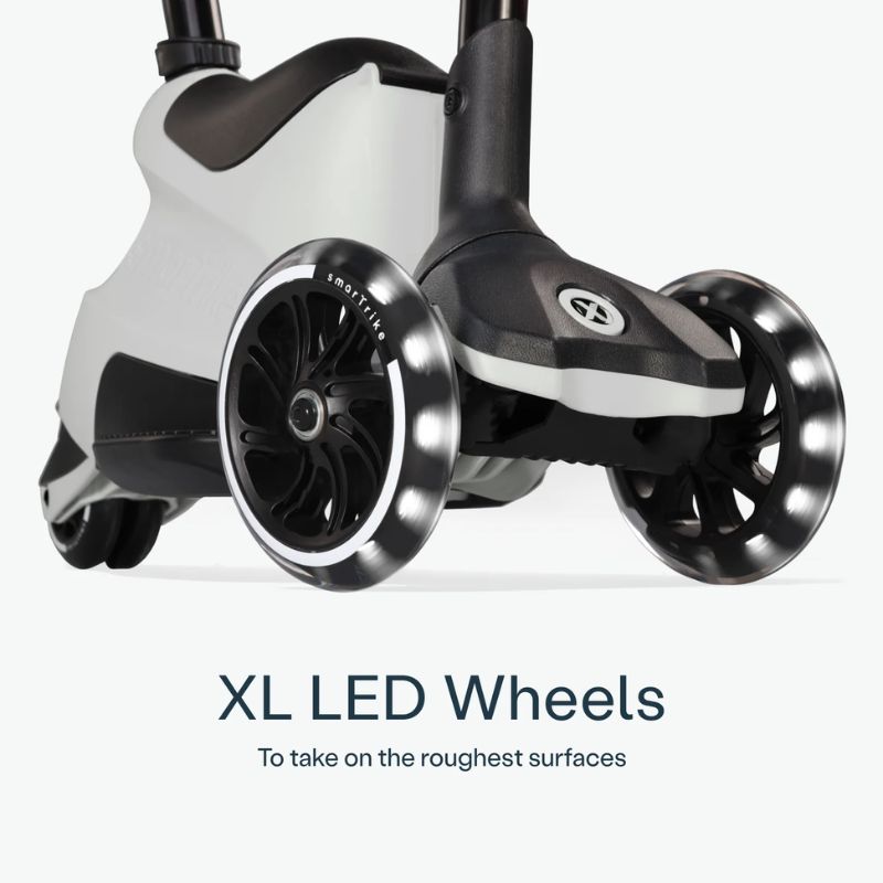 SmarTrike Xtend Ride-on Αναδιπλούμενο Πατίνι 4-Σε-1 Με LED Για 12 Μηνών Έως 12 Ετών Cool Grey